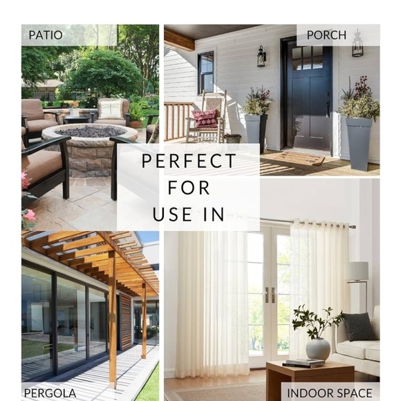 Elrene Home Fashions Carmen Sheer Extra-Wide Top Curtain Panels 114"W x 95"L NEW - Picture 6 of 15